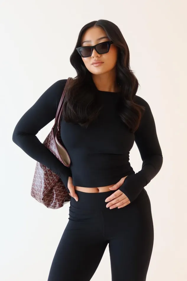 Women Meshki Tops Venus Long Sleeve Top 8211 Black Women Meshki Tops Venus Long Sleeve Top 8211 Black