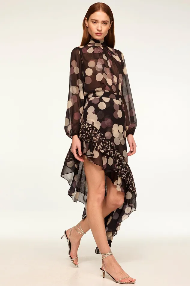 Women MISA Los Angeles Tops LULU TOP Polka Dot Large