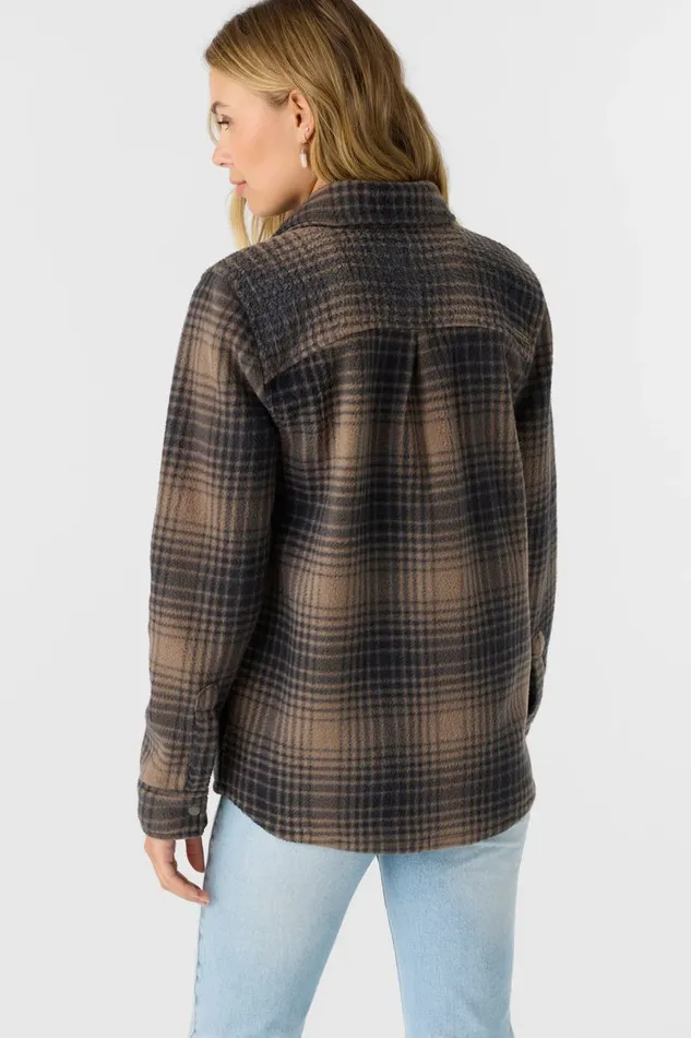 ZUMA HIGH PILE OVERSHIRT JACKET Chocolate Chip Women O039NEILL Clothing